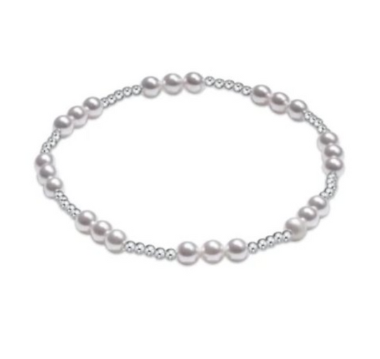 enewton Classic Joy Pattern Sterling 4mm Bead Bracelet Pearl