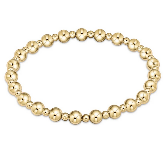 Enewton Extends- Classic Grateful Pattern 5mm Bead Bracelet- Gold