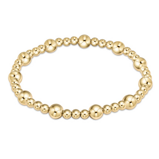 Enewton Extends- Classic Sincerity Pattern 6mm Bead Bracelet- Gold