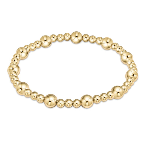 Enewton Extends- Classic Sincerity Pattern 6mm Bead Bracelet- Gold