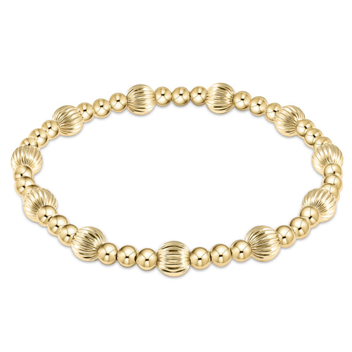 Enewton Extends- Dignity Sincerity Pattern 5mm Bead Bracelets- Gold