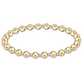Enewton Extends- Classic Grateful Pattern 5mm Bead Bracelet- Mixed Metal
