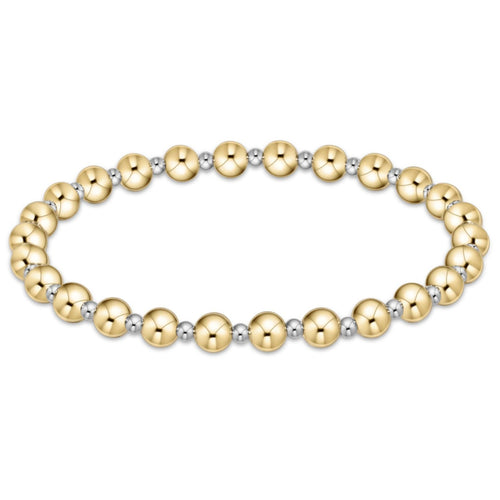 Enewton Extends- Classic Grateful Pattern 5mm Bead Bracelet- Mixed Metal