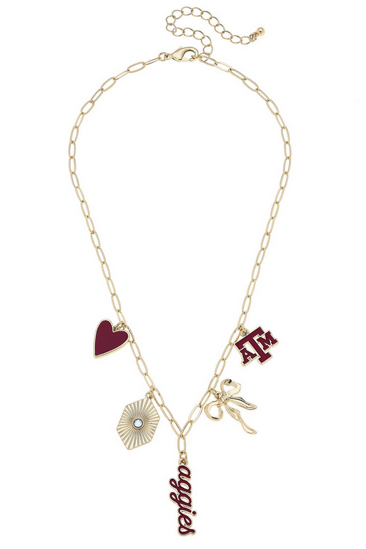 Texas A&M Aggies Paper Clip Charm Necklace