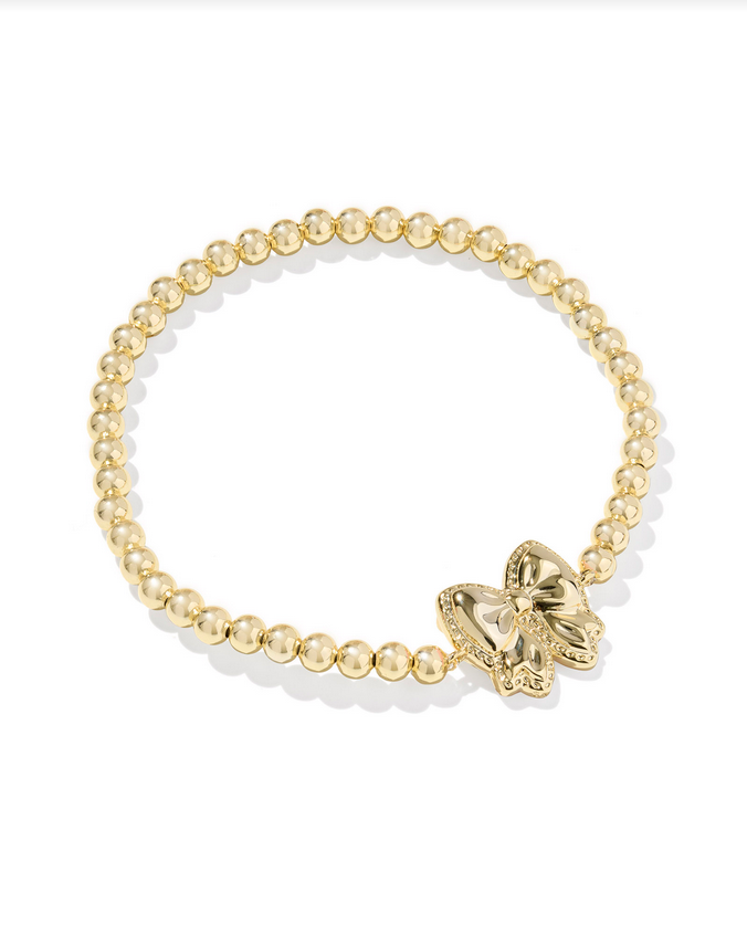 Kendra Scott Haley Gold Blush MOP Bow Stretch Bracelet