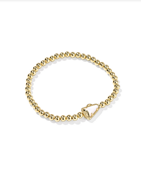 Kendra Scott Cheer Strch Brc Gold White MOP