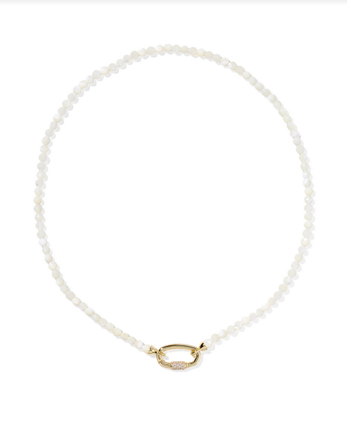 Kendra Scott Emery Beaded Strnd Nck Gold Ivory MOP
