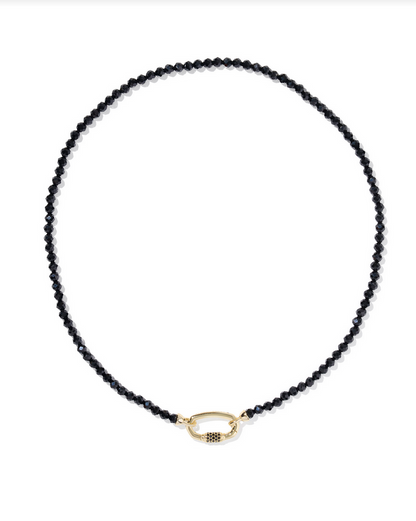 Kendra Scott Emery Beaded Strnd Nck Gold Black Agate