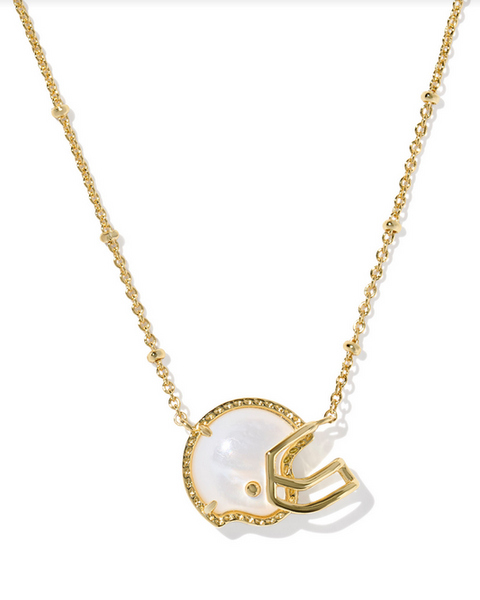 Kendra Scott Football Helmet Pndt Nck Gold Ivory MOP