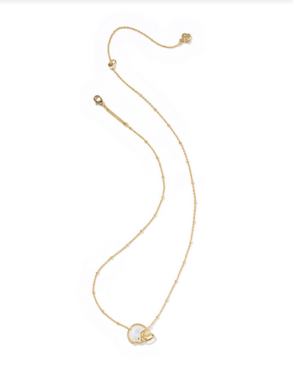 Kendra Scott Football Helmet Pndt Nck Gold Ivory MOP