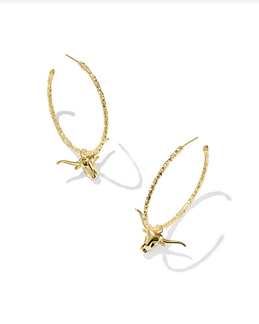 Kendra Scott Longhorn Hoop  Earring Gold