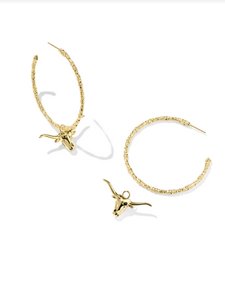 Kendra Scott Longhorn Hoop  Earring Gold
