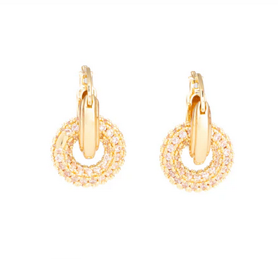 Gold Phoebe Dounle Hoop Earrings