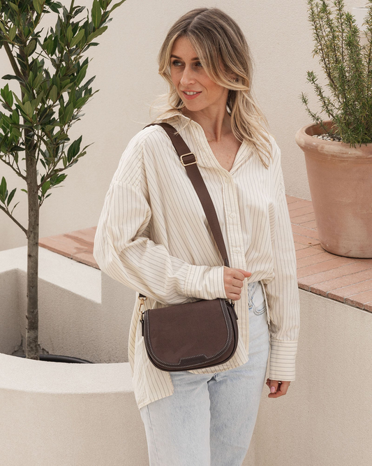 Louenhide Jade Chocolate Crossbody Bag