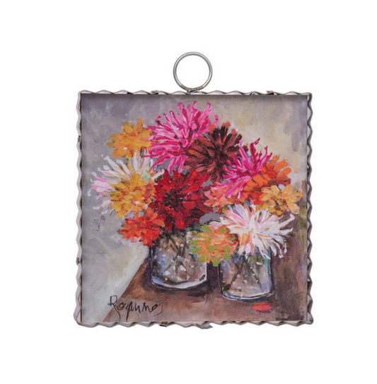 RTC Mini Gallery Rozie's Jar of Zinnias
