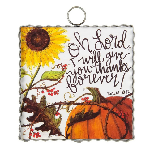 RTC Mini Thanks Forever Psalm 30:12 Sign