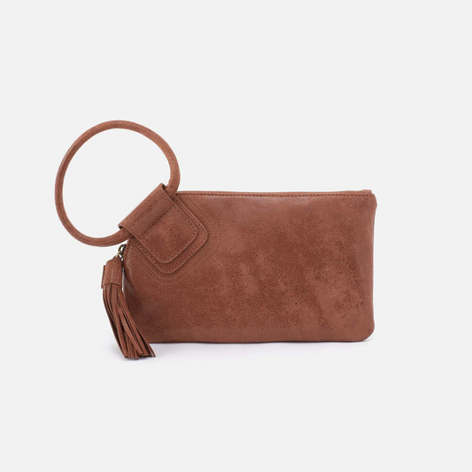 Hobo Sable Wristlet- Burnished Saddle