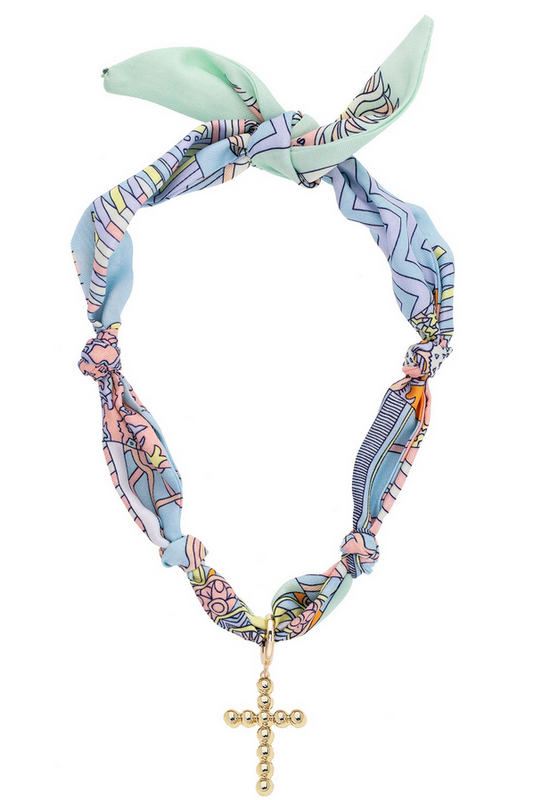 Louisa Beaded Cross Scarf