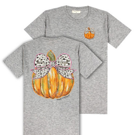 Storm Heather Pumpkin Bow Tee