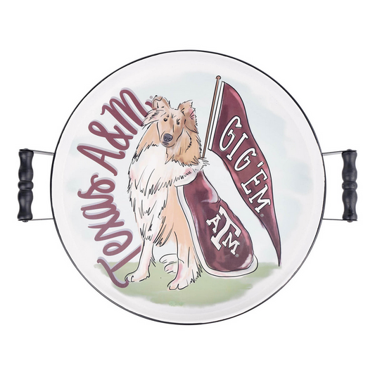 Texas A&M Mascot Enamel Tray