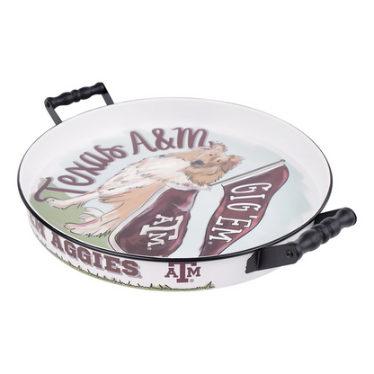 Texas A&M Mascot Enamel Tray