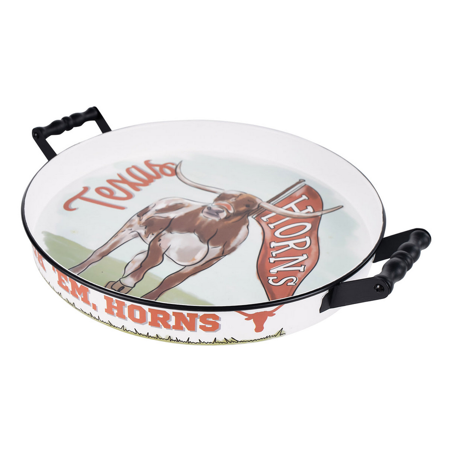 Texas Mascot Enamel Tray