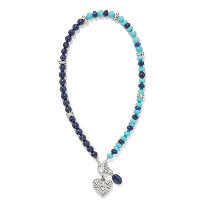 Brighton Token Charm Lapis Turquoise Necklace