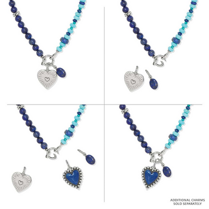 Brighton Token Charm Lapis Turquoise Necklace