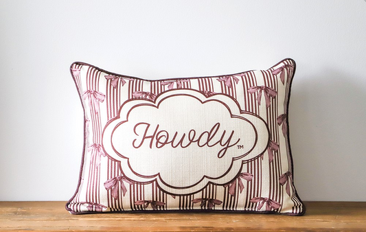 Howdy Bow Pattern Pillow