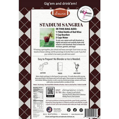 D'Marie  Slush Mix Stadium Sangria