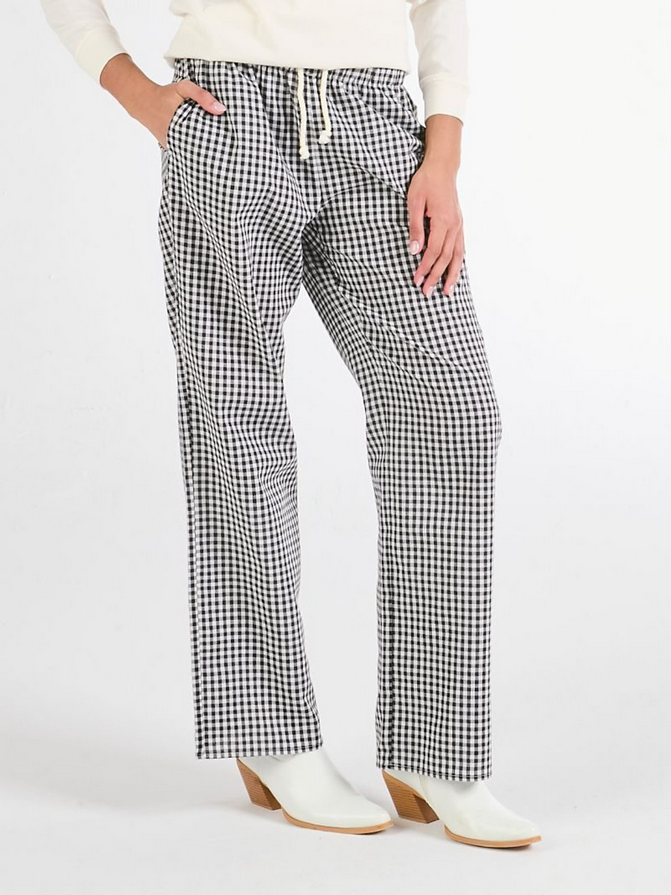 Black Gingham Pants