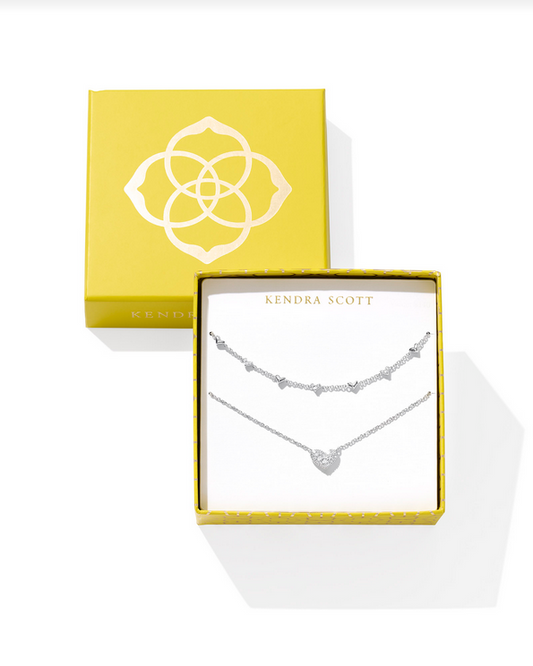 Kendra Scott Ari Haven Rhod Metal White Crystal