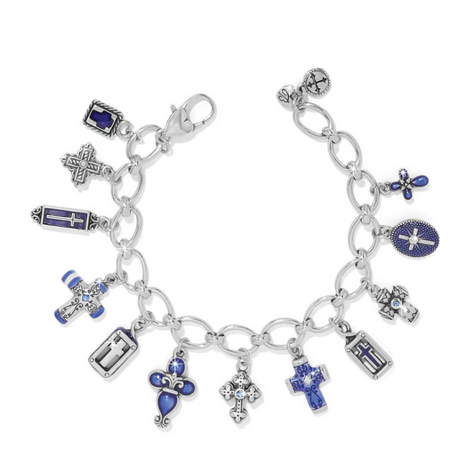 Brighton Unity Cross Blue Charm Bracelet