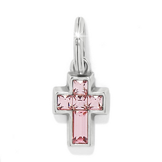 Brighton Light Rose Cross Charm
