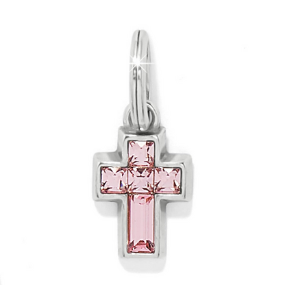 Brighton Light Rose Cross Charm