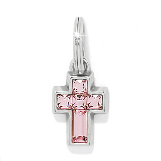Brighton Light Rose Cross Charm