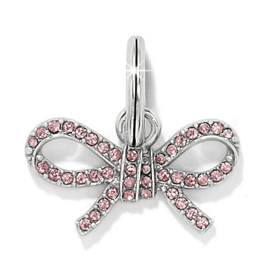 Brighton Illuminia Lt Pink Bow Charm