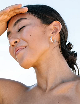 Noonday Molten Silver Metal Hoops