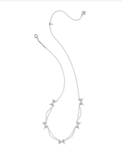 Kendra Scott Silver Bow Strand Necklace