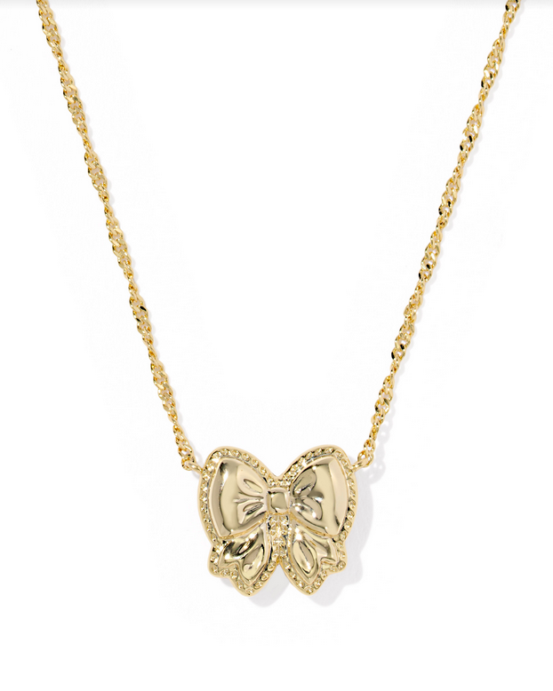 Kendra Scott Haley Bow Rose Violet MOP Short Pendant Necklace