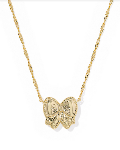 Kendra Scott Haley Bow Rose Violet MOP Short Pendant Necklace