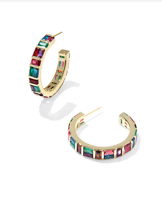 Kendra Scott Jamie Gold Multi Mix Hoop Earrings