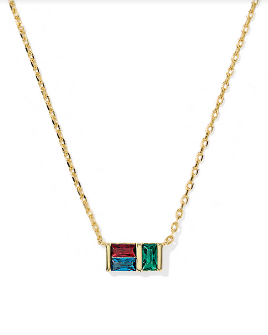 Kendra Scott Jamie Gold Multi Mix Short Pendant Necklace