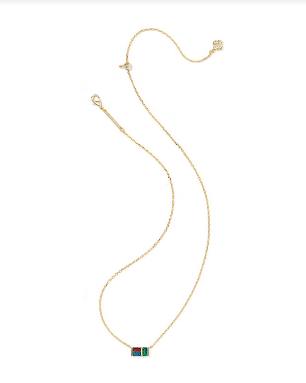 Kendra Scott Jamie Gold Multi Mix Short Pendant Necklace