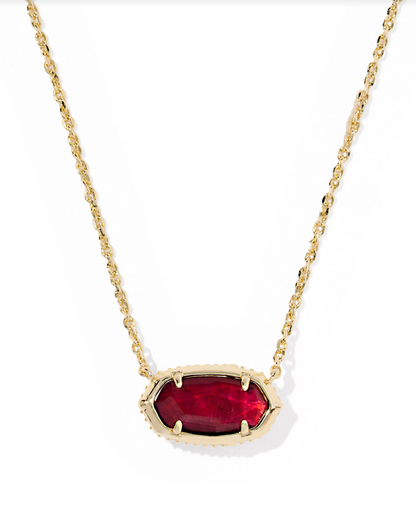 Kendra Scott Elisa Bow Dark Burgundy Short Pendant Necklace