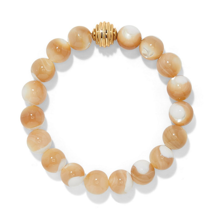 Brighton Contempo Nuevo Rosado Mother Of Pearl Stretch Bracelet