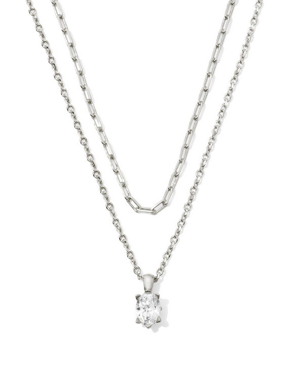 Kendra Scott Cailin Multi Strand Silver Necklace