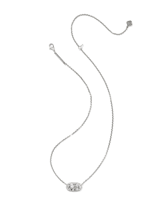 Kendra Scott Holland Crystal Silver Short Pendant Necklace