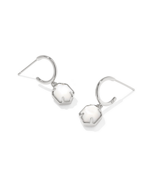 Kendra Scott Tomon Silver Huggie Earrings