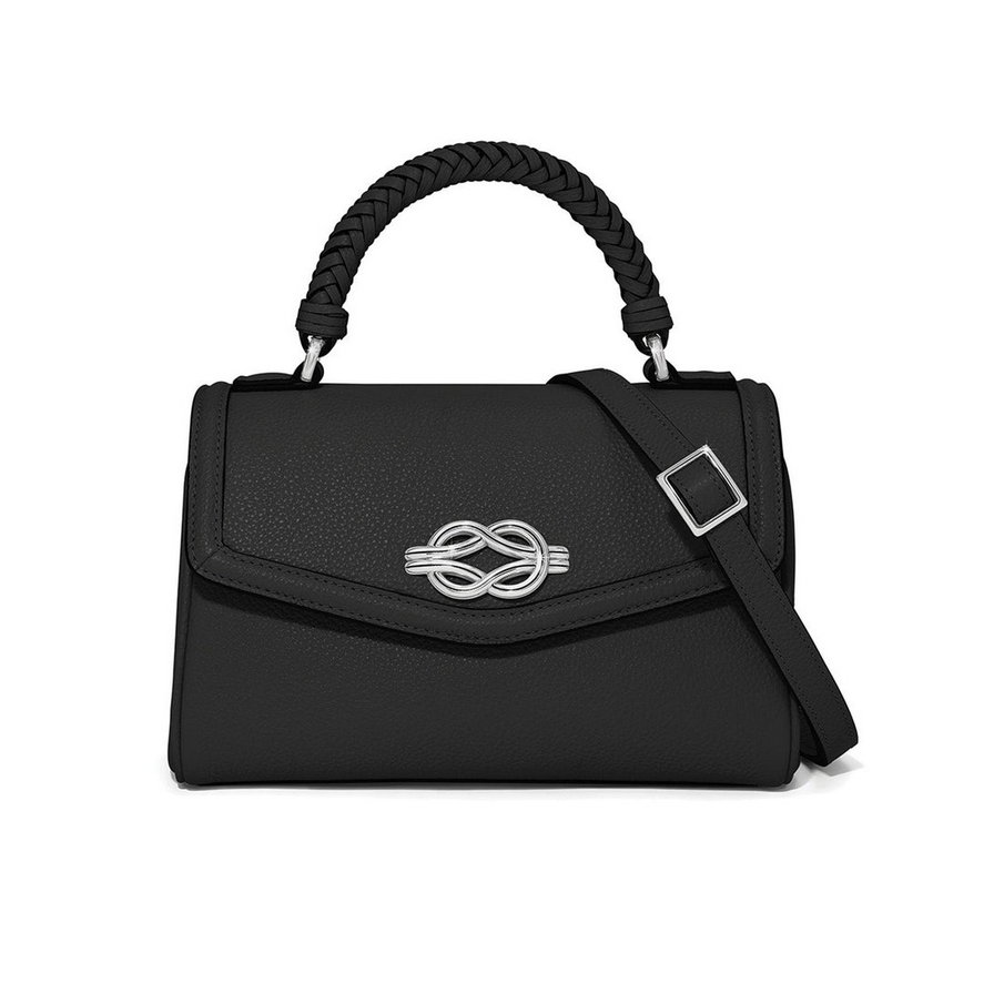 Brighton Black Tate Flap Satchel